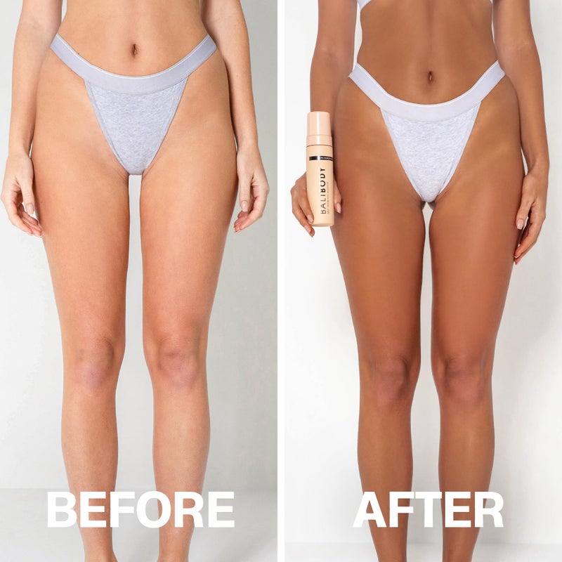 Bali Body بالي بودي تانر ذاتي فائق السواد موس | رغوة تان غير شمسية فاخرة | تان ذاتي قائم على الأخضر الطبيعي | تان مزيف برونزي فوري لجميع أنواع البشرة، نباتي وخالي من القسوة (200 مل/6.7 أونصة سائلة) - Image 3