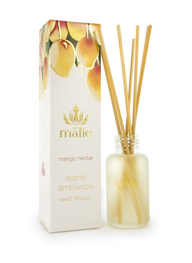 Malie Organics Malie Mango Nectar Island Ambiance Reed Diffuser, immerse yourself in Hawaiian aromatherapy.