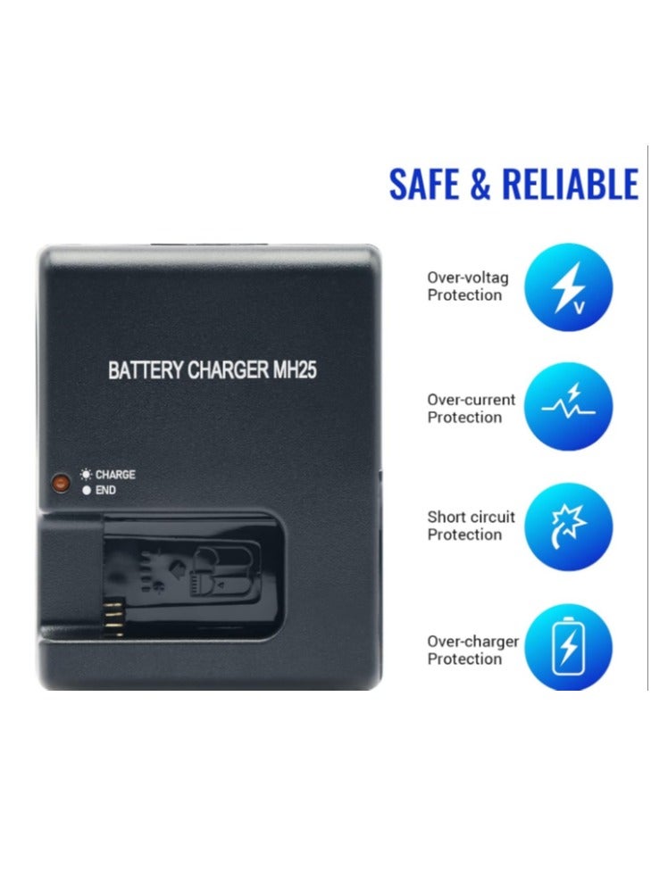 Oasisgalore MH-25 Cameras Battery Charger for Nikon EN-EL15 EN-EL15a EN-EL15b D500 D600 D610 D750 D780 D800 D800E D810 D810A D850 D7000 D7100 D7200 D7500 Coolpix Z5 Z6 Z6 II Z6 III Z7 Z7 II Z1 Z8 V1 1V1 SLR - Image 5