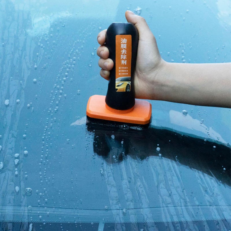 Car Glass Oil Film Cleaner Brush Removes Smudges Improves Clarity Anti Rain Fog - Image 3