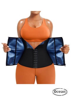 Ocean Waist Trainer Belt for Women, Body Slimming Corsets Sports Shaper Belt Restraint Belt Shapewear, Weight Loss Tummy Wrap Workout Belt Sweat Belly Band Sports Girdle Sauna Suit  - Image 1