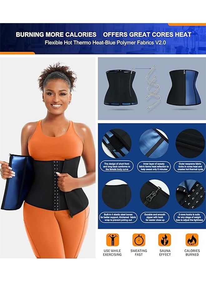 Ocean Waist Trainer Belt for Women, Body Slimming Corsets Sports Shaper Belt Restraint Belt Shapewear, Weight Loss Tummy Wrap Workout Belt Sweat Belly Band Sports Girdle Sauna Suit  - Image 2