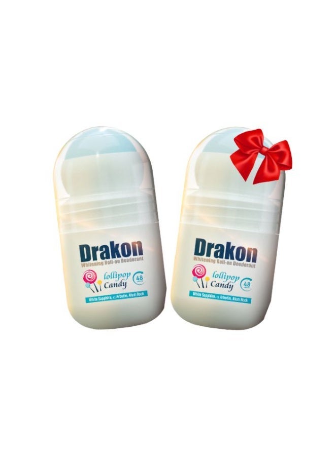 Drakon Deo Whitening Lollipop Candy Roll On 50Ml 1+1 - Image 1