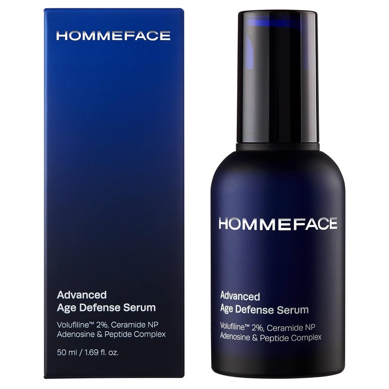 HOMMEFACE سيروم مكافحة الشيخوخة المتقدم للرجال من هوم فيس مع فولوفيلاين 2 سيراميد كولاجين حمض الهيالورونيك ببتيدات 169 أونصة سائلة - Image 1