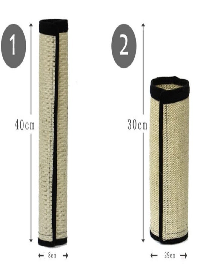 GINFH Cat Scratcher Mat Natural Sisal 2 Pack Cat Scratch Mats Sisal Thin Scratcher Mat with Velcro Protecting Furniture Sofa Chair Desk Legs 16X12 and 12X6 in - Image 2