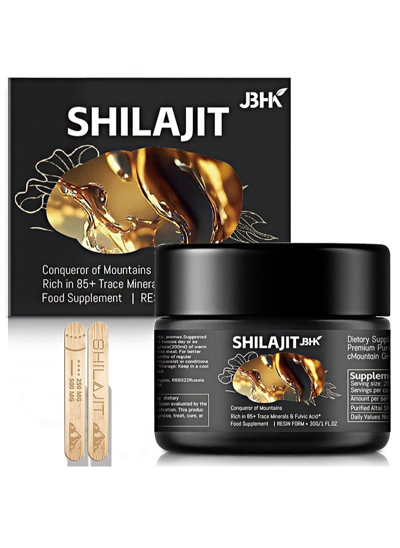 JBHK 50g Shilajit Resin With Fulvic Acid & Trace Minerals , with 85+ Humic Acid Supplement Gel, Support Metabolism & Immune System  - Image 1