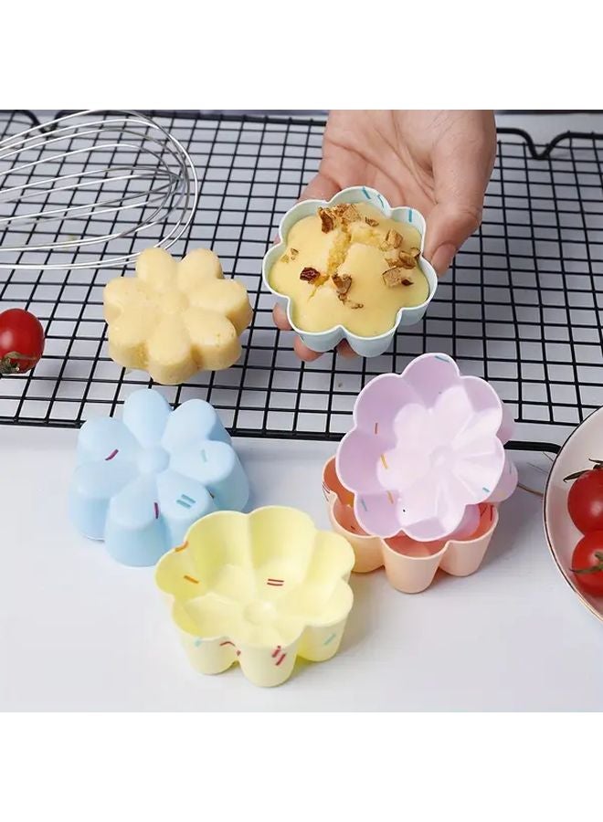5 قطع قوالب الخبز سيليكون ملونة على شكل قرع ستايل منزلي ريفي لأكواب الكعك DIY - Image 5