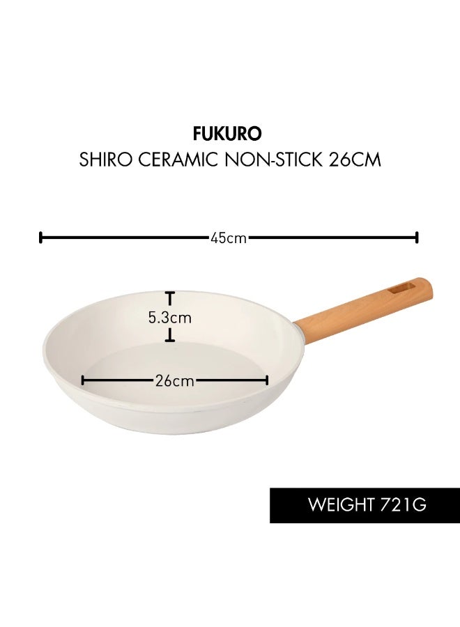 Fukuro Shiro Ceramic Non-Stick Cookware Set - Fry Pan (26cm)