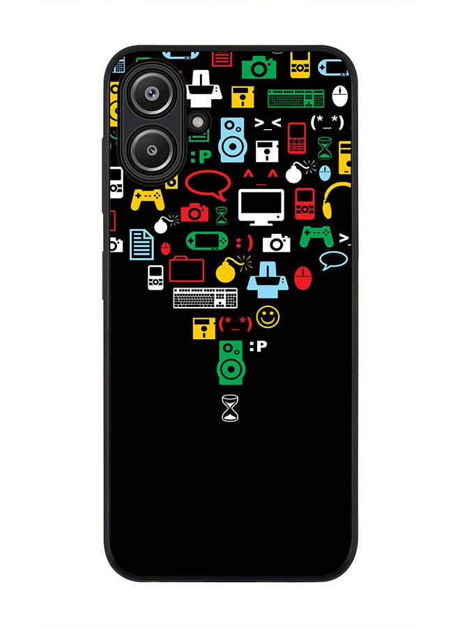 Stylizedd For Samsung Galaxy A06 Case,Slim fit Camera Protection, Shockproof Thin Phone cover - Convergence (Black) - Image 1
