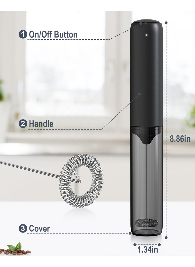 DOSCHER Rechargeable Milk Frother – USB-C Handheld Foam Maker with Protective Cover, 10W High Power, 13,000 RPM, 304 Stainless Steel Whisk, Coffee, Latte & Hot Drinks - Image 5