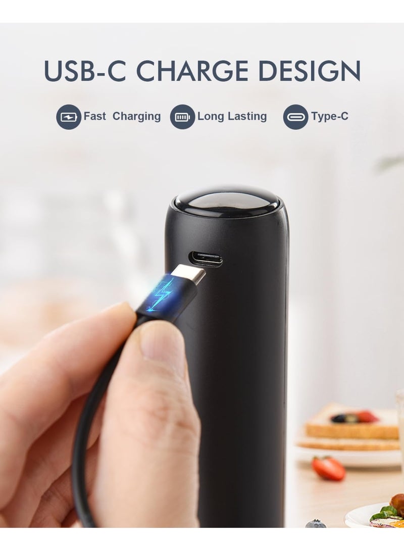 DOSCHER Rechargeable Milk Frother – USB-C Handheld Foam Maker with Protective Cover, 10W High Power, 13,000 RPM, 304 Stainless Steel Whisk, Coffee, Latte & Hot Drinks - Image 3