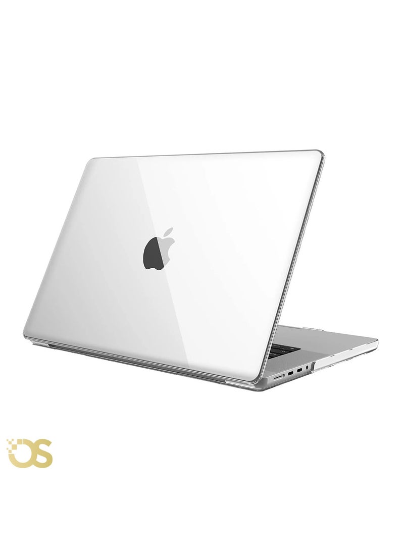 OS STORE Clear Protective Case for MacBook Pro 16-inch – Compatible with Models A2485 / A2780 / A2991 – Slim and Lightweight Anti-Scratch & Shock-Resistant Design with Enhanced Bottom Ventilation, Anti-Slip Rubber Feet, and Full 360° Body Protection - Image 1