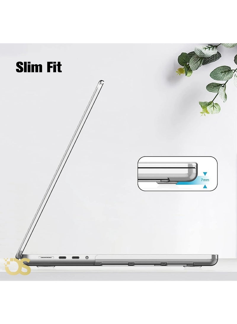 OS STORE Clear Protective Case for MacBook Pro 16-inch – Compatible with Models A2485 / A2780 / A2991 – Slim and Lightweight Anti-Scratch & Shock-Resistant Design with Enhanced Bottom Ventilation, Anti-Slip Rubber Feet, and Full 360° Body Protection - Image 5