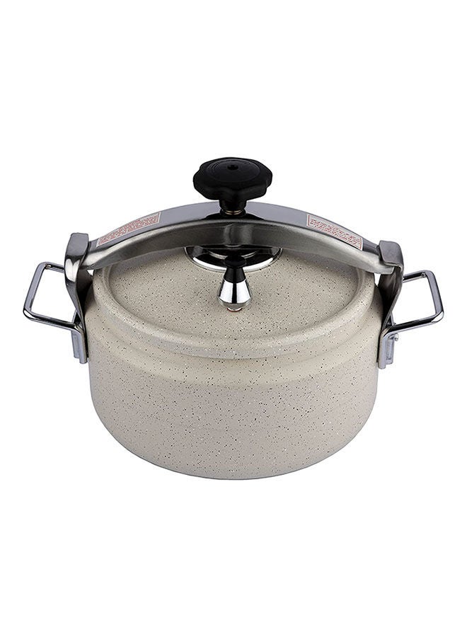 Alsaif 8Liters Aluminum Granite Pressure Cooker Iron Handle Pearl White 8 Liter Pearl White - Image 3