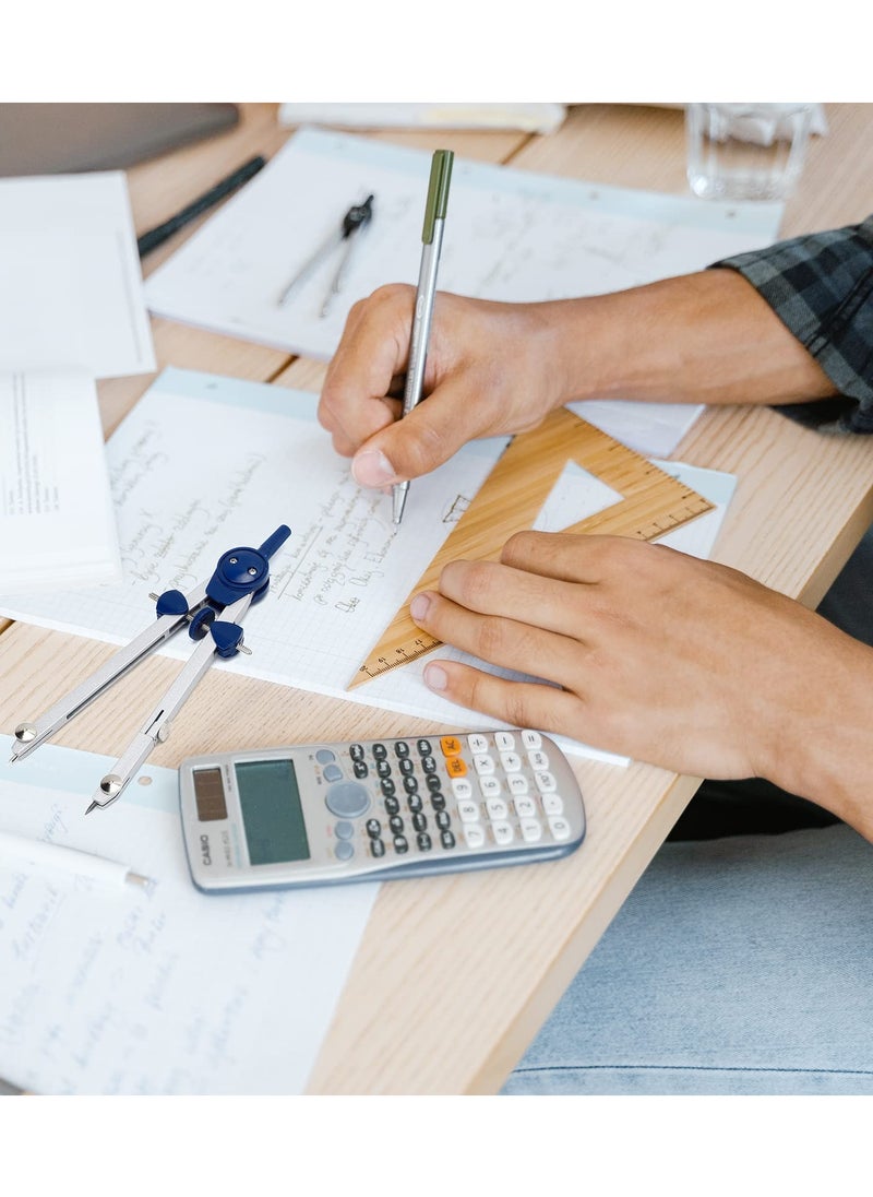 KASTWAVE - مجموعة دوائر الهندسة الرياضية، مجموعة مكونة من 7 قطع من أدوات الدقة الهندسية والبوصلة المعدنية، أدوات رسم الدوائر والمساطر والمنقلات من KASTWAVE للمهندسين المعماريين والطلاب، للرسم والرسومات - Image 1