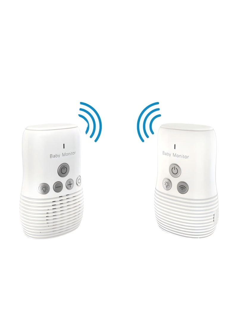 Wireless Rechargable Audio Baby Monitor With Night Light, Two Way Talk, Baby Walkie Talkie, High Sensitivity Microphone And Speaker