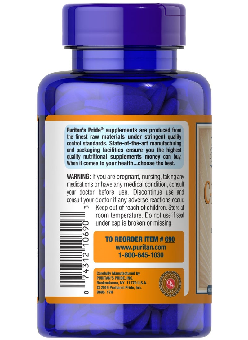 Vitamin C-1000 Mg With Bioflavonoids & Rose Hips 100 Caplets
