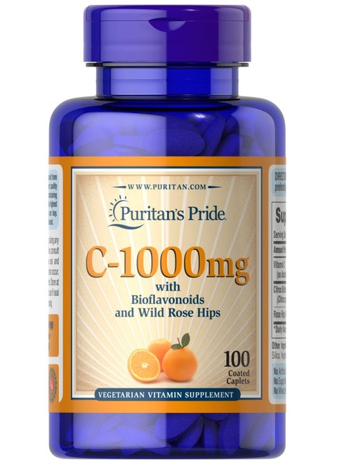 Vitamin C-1000 Mg With Bioflavonoids & Rose Hips 100 Caplets