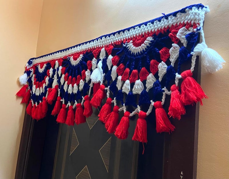 Classic and Beautiful Door Hanging Toran Made of WoolBeautiful Crochet Work Best for Entrance of Main Door Length 3Ft  - Image 4