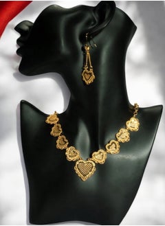 GOLDMAX 21k Gold Plated Necklace & Earrings Jewelry Set For Women  - Image 2