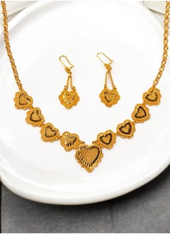 GOLDMAX 21k Gold Plated Necklace & Earrings Jewelry Set For Women  - Image 4