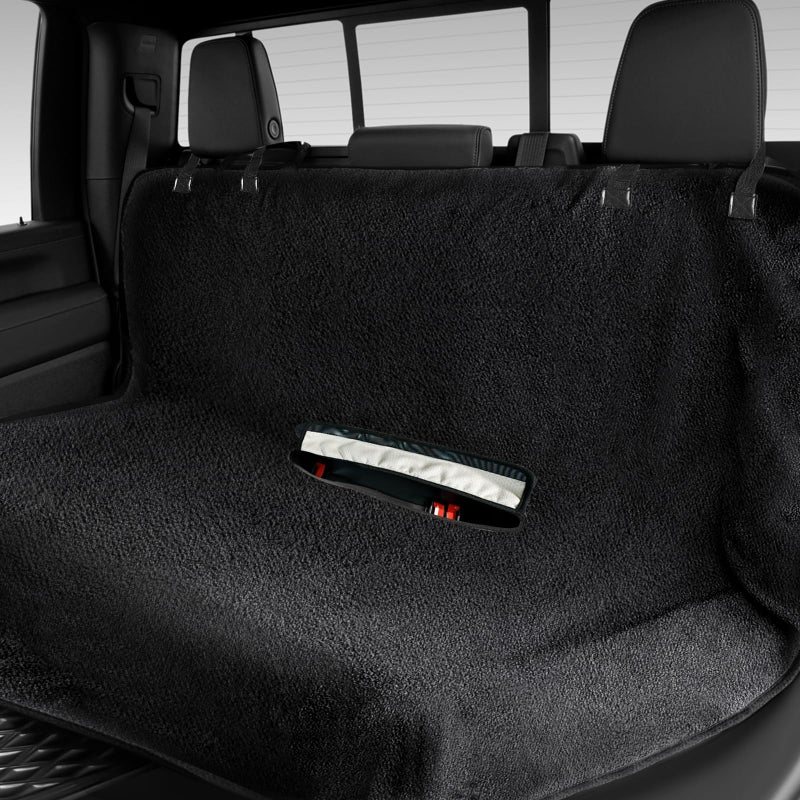 TESFEEL Waterproof Towel Back Seat Cover for Car, Truck, Van & SUV â€“ Durable Rear Bench Seat Cover for Kids & Dogs, Seat Back Protector Easy to Install (Black) - Image 1