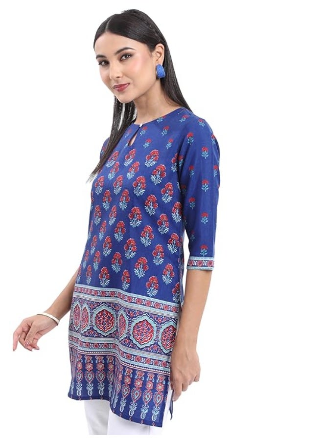 Vishudh Women's Short Kurta | Regular Fit | Trendy Ethnic Top for Fashion Comfort - Image 1
