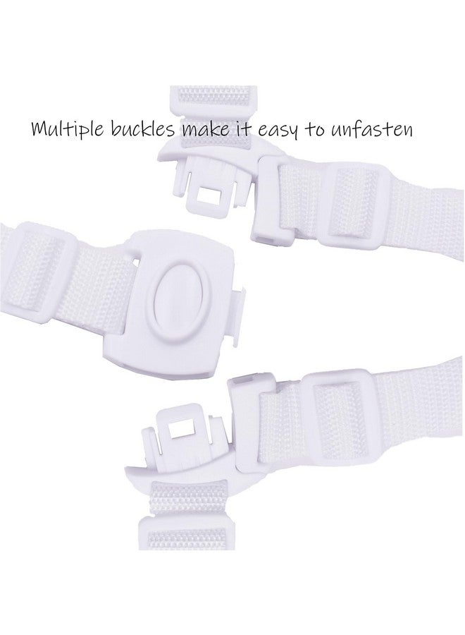 PCTC Universal White 5 Point Harness Belt Safety Harness Seat Belt for Child Kid, Adjustable Harness Strap for High Chair and Pushchair, Stroller Harness - Image 4