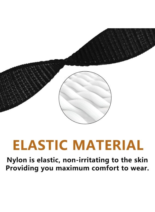 Nylon Strap Men and Women Breathable Elastic Bracelet, Adjustable Straps Replacement Band Sport Watchband For Huawei Band 8/9/10 Watch Band (Black) - Image 5