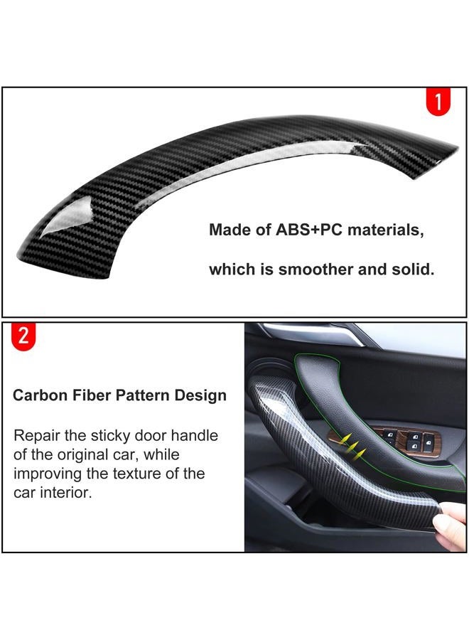 Jaronx Compatible with BMW X1/X2 Door Handle Cover, Carbon Fiber Pattern Door Handle Outer Cover Right Side Door Handle Outer Cover Replacement Compatible with BMW X1 F48 2015-2019, X2 F39 2017-2019 - Image 5