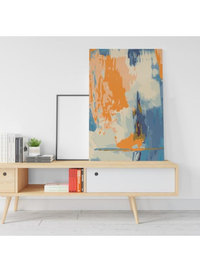 Home Gallery Abstract Blue Canvas Blue Orange Wall Art Printed canvas wall art 60x40 - Image 2
