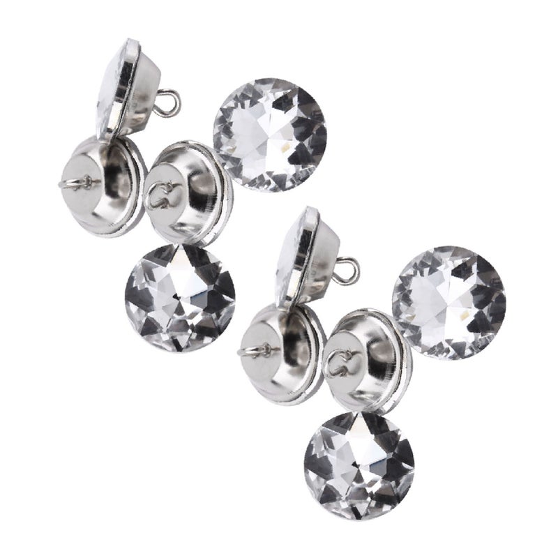 Round Rhinestones Crystal Buttons Sewing on Craft Decoration (25mm) - Image 4