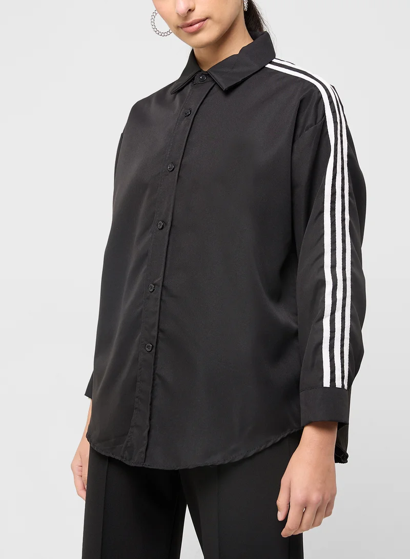 ELLA Button Down Shirt With Shoulder Stripe