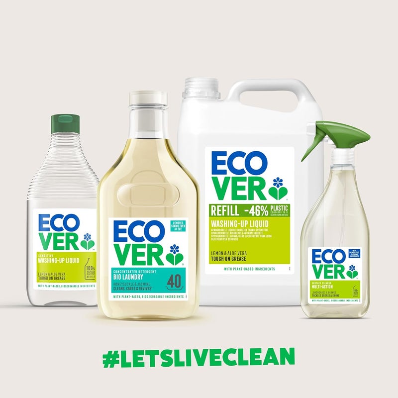 Ecover All Purpose Cleaner Refill - Removes Dirt & Grime on Hard Surfaces - Lemongrass & Ginger Fragrance - 1 x 5L Pack Global flexible assemble picks - Image 3