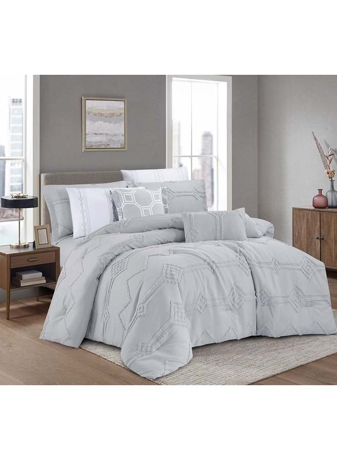 Hours A comforter set from Hours, with an elegant pattern and durable fabric, 4 pieces, single size  - Image 1