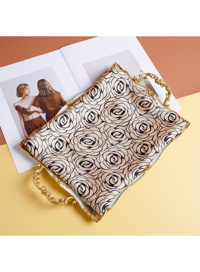 Hang Silk House Hangsi Mansion Silk Scarf Gift Box Set, Two-piece Scarf Shawl For Mother's Birthday Mother's Day Gift Women Practical Dark Night Wooden Comb - Image 3