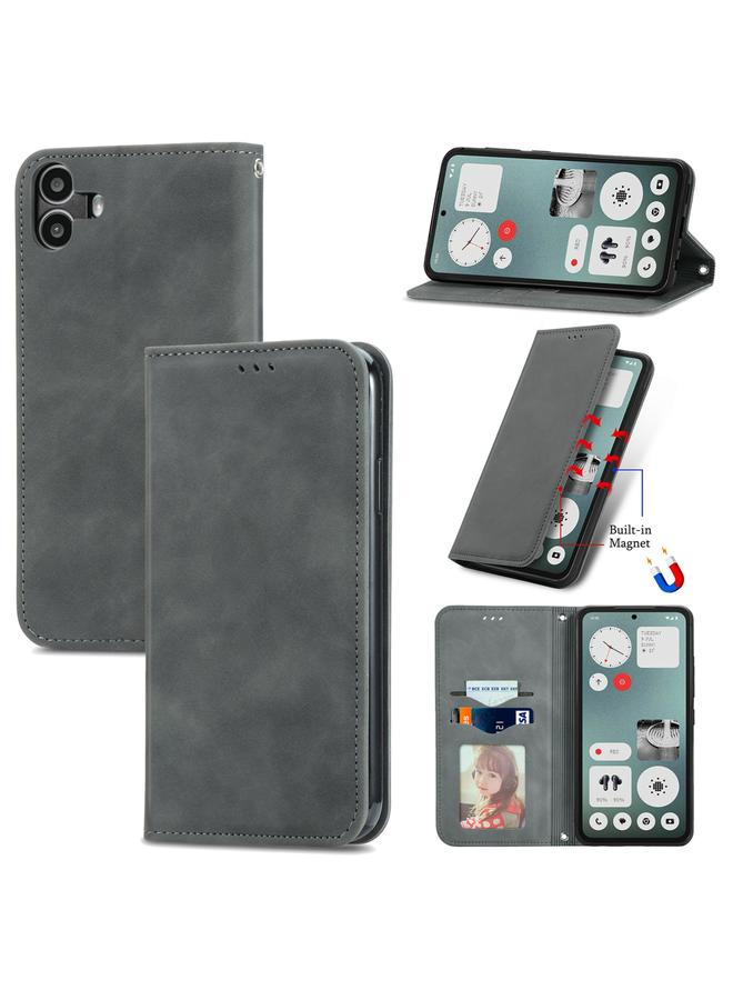 اس-توب جراب لهاتف CMF Phone 1 بتصميم كلاسيكي من الجلد مع غطاء مغناطيسي قابل للطي - Image 1