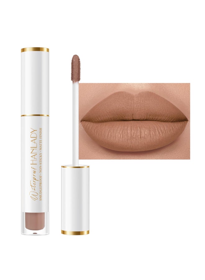 HANLADY Nude Lipstick Long Lasting Lipsticks for Women Pigmented Smudgeproof Transferproof Vegan Cruelty Free Lip Makeup A61 Sugey Girl 1 Pack - Image 2