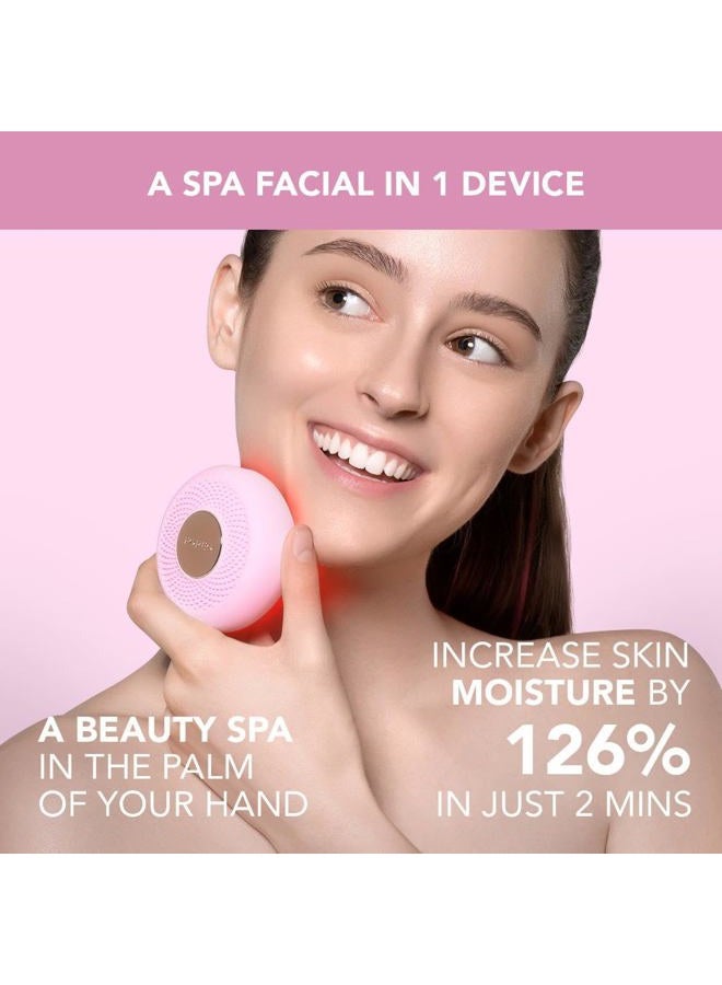 FOREO علاج قناع الوجه UFO ميني 2 - علاج الضوء الأحمر للوجه - تدفئة - مرطب للوجه - علاج للبقع الداكنة وآثار حب الشباب للوجه - مغذي - وردي لؤلؤي - Image 2