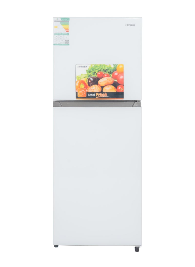 Fisher Two-Door Refrigerator, 7.2 Feet, 203 L, No Frost, White,FR-F200W - Image 1