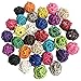 Benvo Rattan Balls 32 Pack 12 inch Wicker Ball Birds Quaker Parrot Parakeet Chewing Pet Bite Ball for Budgies Conures Hamsters Ball Orbs Crafts DIY Accessories Vase Fillers Multicolored - Image 3