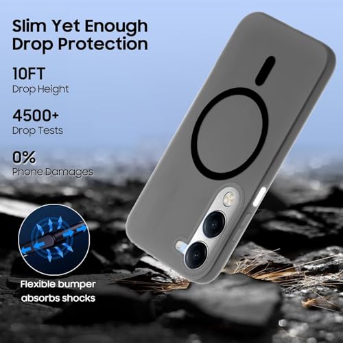 SHINESTAR Back Cover for iQOO Z10 Lite 5G / Vivo T4 Lite 5G | Frosted Semi-Transparent Slim Case | Only Compatible with Wireless Magnetic Accessories | Hard Back, Matte Finish – Black - Image 3