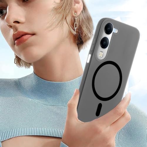 SHINESTAR Back Cover for iQOO Z10 Lite 5G / Vivo T4 Lite 5G | Frosted Semi-Transparent Slim Case | Only Compatible with Wireless Magnetic Accessories | Hard Back, Matte Finish – Black - Image 5