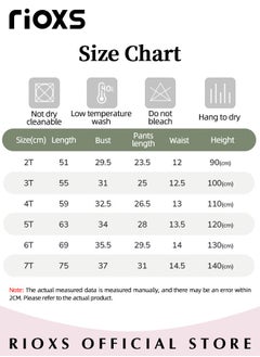 RIOXS Girls Stylish A-line Tutu Dress, Short Sleeve Round Neck Dress with Adorable Patterns, Wonderful Summer Dresses for Girls, Comfortable to Wear, Suitable for Daily Wear, Vacation and Other Occasions, Great Gift Choice for Girls  - Image 3