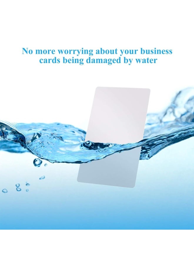 Generic Sublimation Metal Business Cards 86 x 54 x 0.45mm Thick White Aluminum Blank Business Cards Custom Engraving Color Printing (100PCS) 