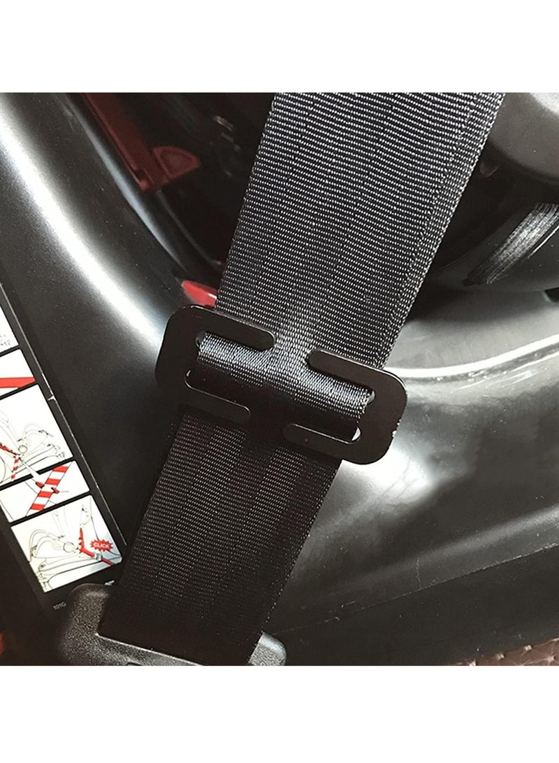 SYOSI 38MM Metal E-shaped Seat Belt Adjustment Buckle, 2 Pack Shoulder Strap Positioner Car Child Safety Locks Clips Hardware Accessories Black - Image 5