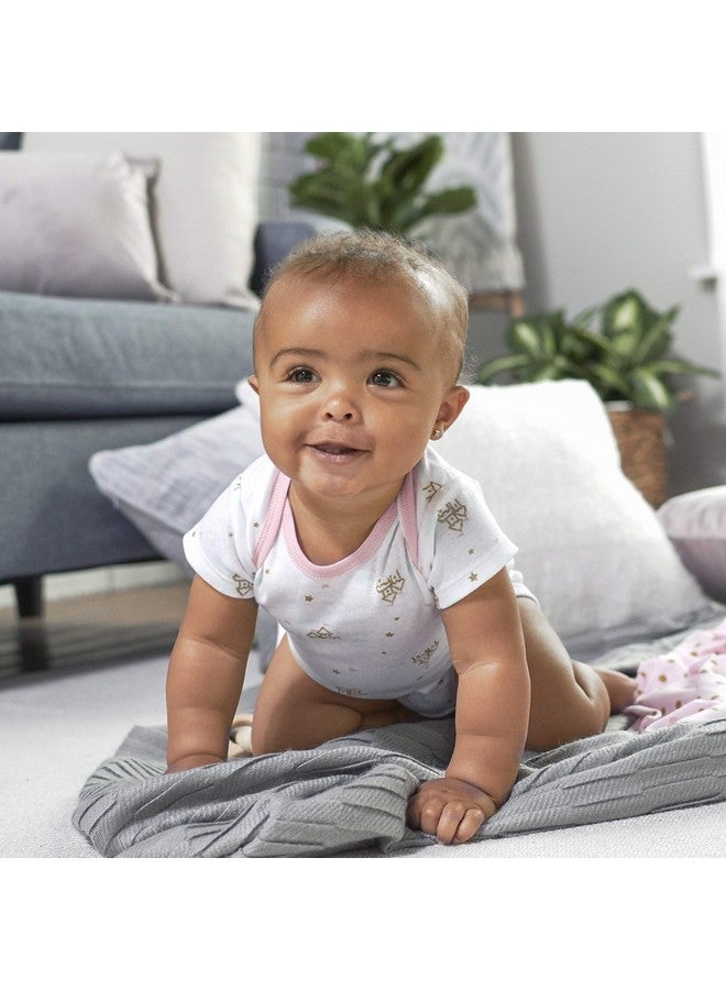 Gerber Gerber Baby Girls 5-Pack Short Sleeve Variety Onesies Bodysuits Princess Arrival 0-3 Months  - Image 3