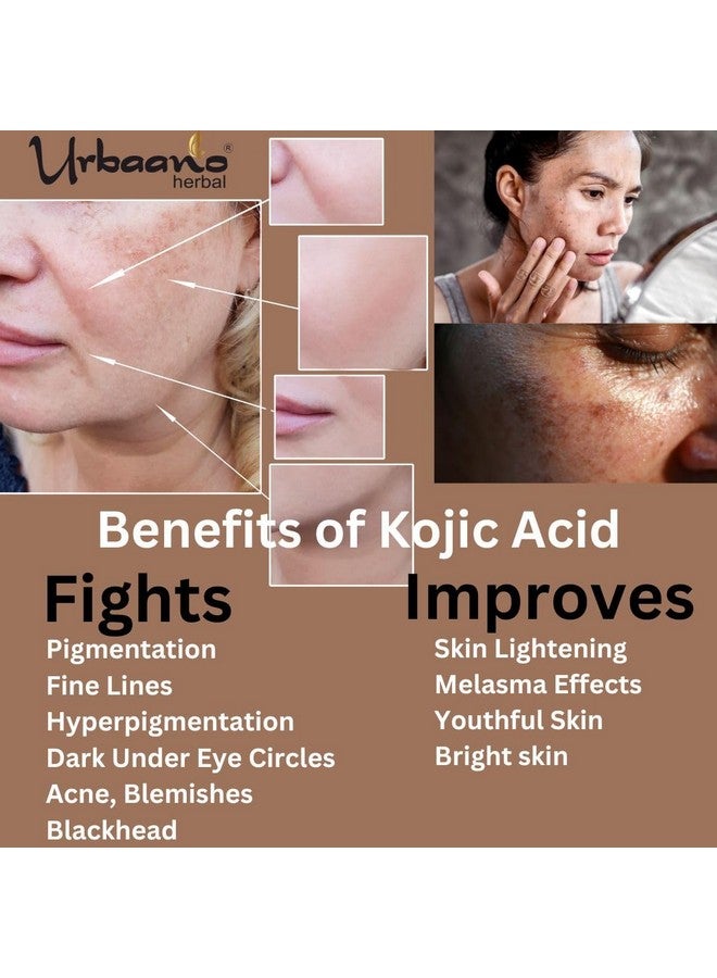 Urbaano Herbal® Pure Kojic Acid Powder For DIY Making Soap, Face Serum, Cream, Body Lotion & Face wash (50 gm) - Image 4