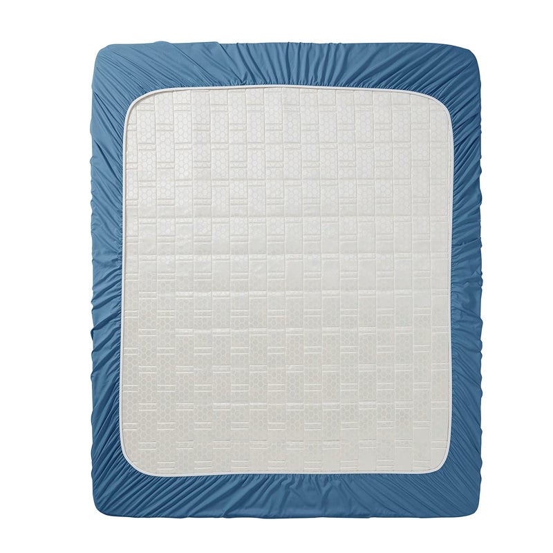 كلارا كلارك ورقة Clara Clark ذات الحجم الكامل Super Super Full Full Fully Pratts فقط تصل إلى 16 بوصة مرتبة - تتلاشى التجاعيد مقاوم للبقع مقاومة الحجم الكامل - ورقة زرقاء مجهزة - Image 4