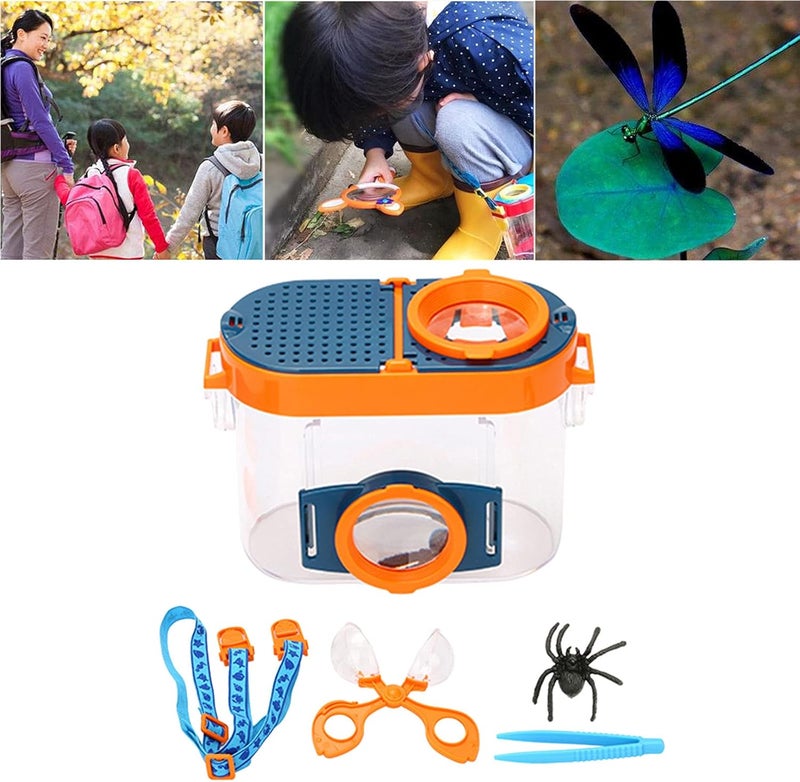 كلاراكو مجموعة أدوات فحص الحشرات، مجموعة أدوات جمع الحشرات، ألعاب حشرات للأطفال من عمر 3 سنوات فما فوق - Image 2